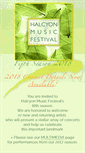 Mobile Screenshot of halcyonmusicfestival.org